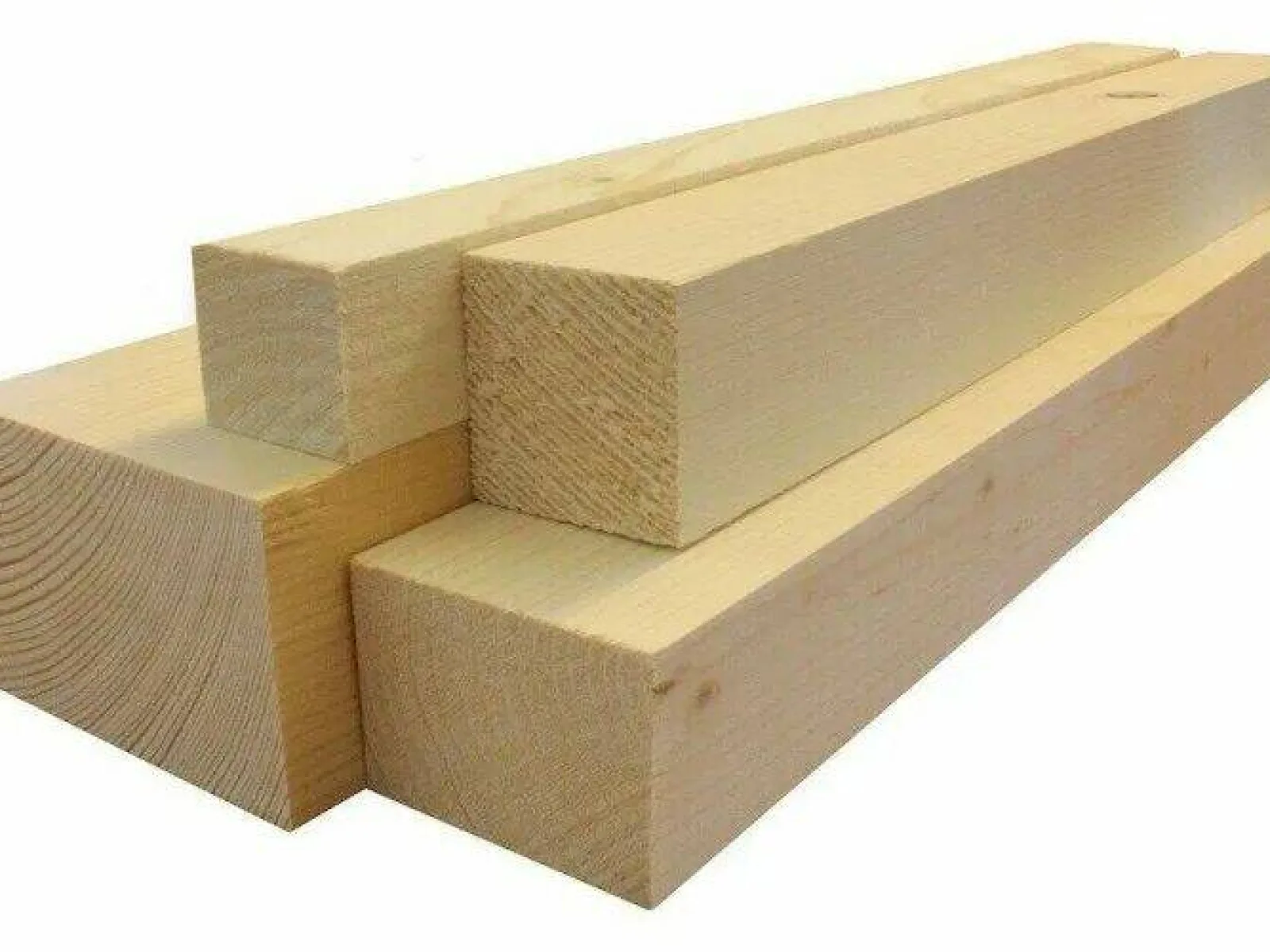 Обрезной брус из сосны и ели 200 x 200 x 6000 мм, 1 сорт, ГОСТ