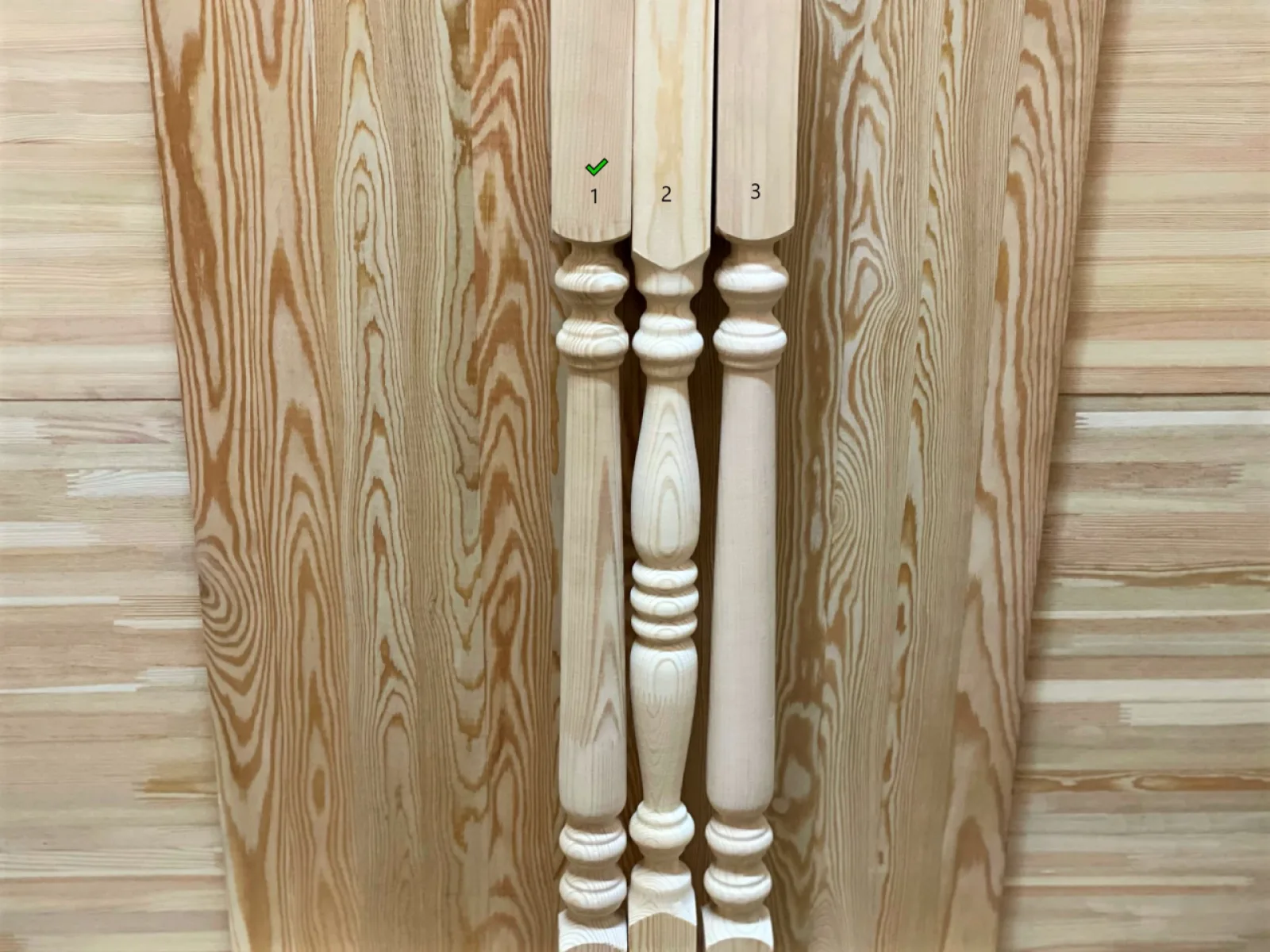 Балясина из сосны и ели 50 x 50 x 900 мм, №1, класс Экстра