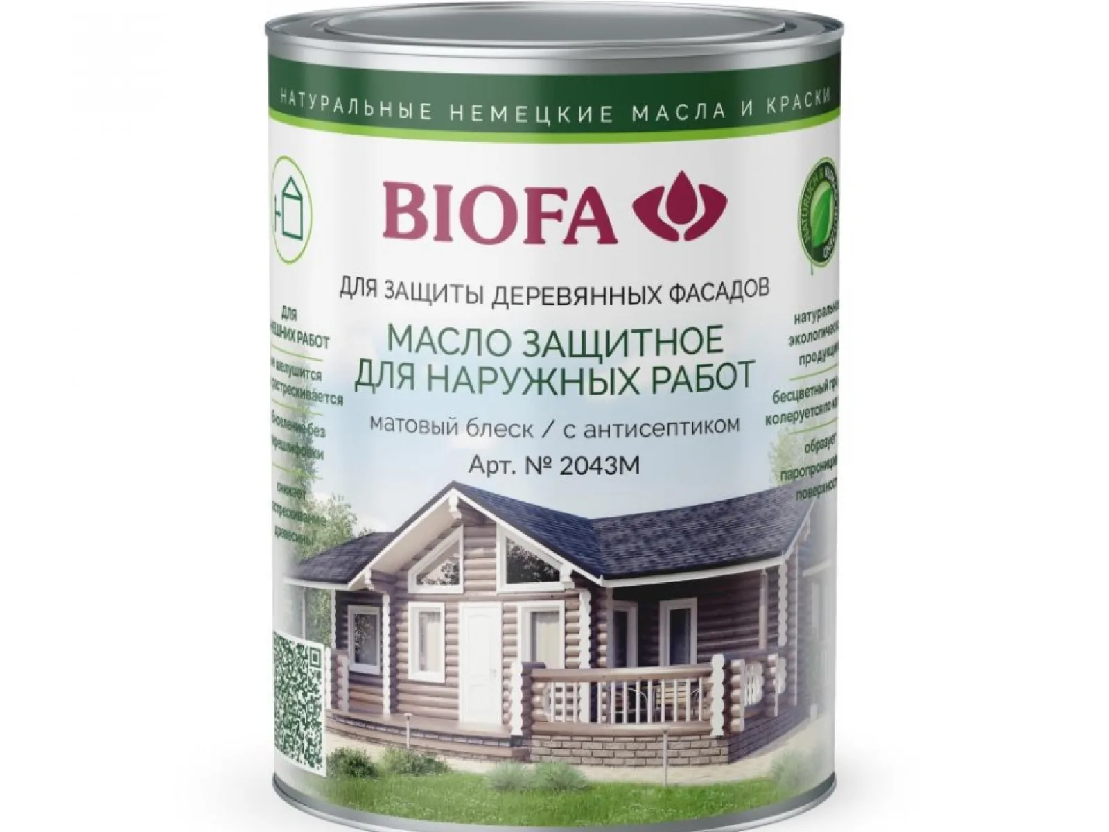 BIOFA 2043-М, масло защитное с антисептиком, 10 литров