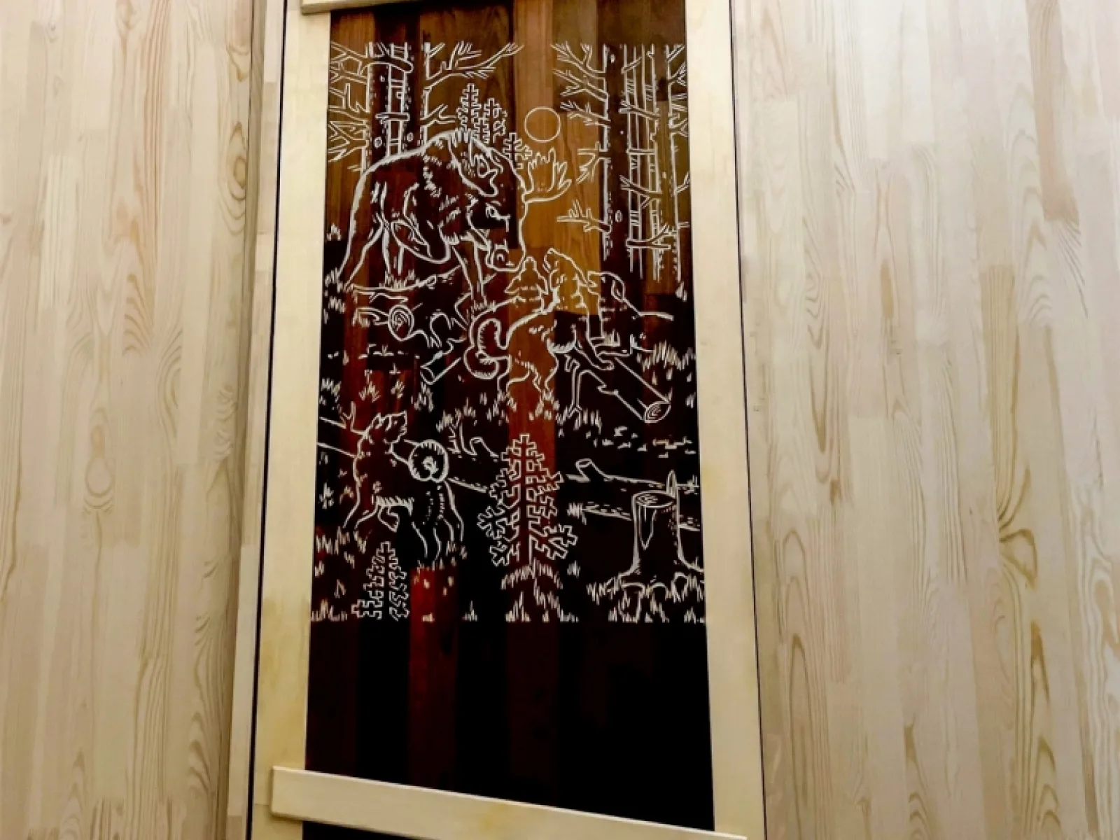 Двери из липы и абаша 40 x 700 x 1800 мм, «Глухая», №2, класс Экстра