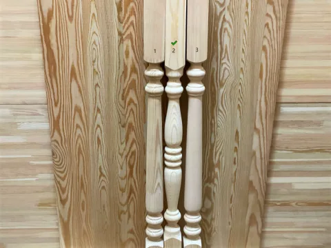 Балясина из сосны и ели 50 x 50 x 900 мм, №2, класс Экстра