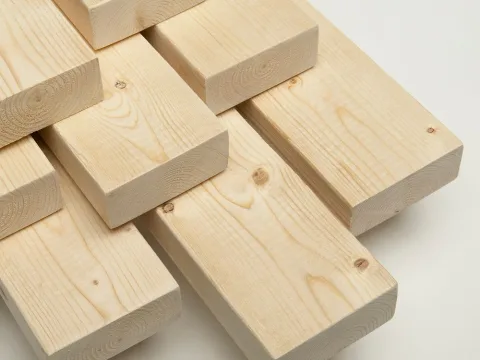 Брус строганный из сосны и ели 50 x 100 x 3000 мм, класс A