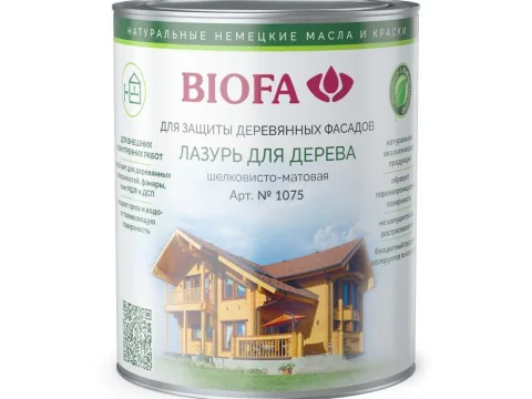 BIOFA 1075, лазурь для дерева, 1 литр