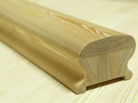 Поручень из лиственницы 50 x 70 x 2000 мм, класс Экстра