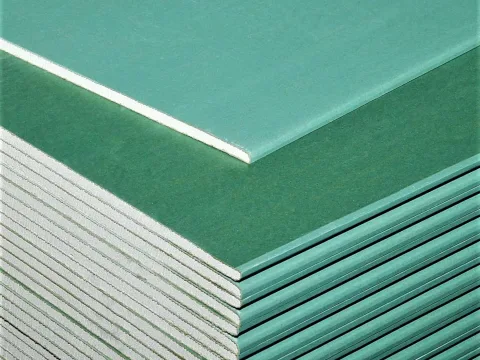 Гипсокартон Кнауф ГСП - Н2 9,5 x 1200 x 2500 мм, влагостойкий