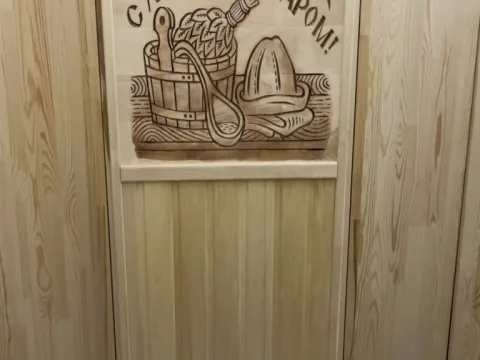Дверь из липы 40 x 700 x 1800 мм, «С рисунком», №2, класс Экстра