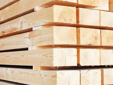 Обрезной брус из сосны и ели 200 x 200 x 6000 мм, 1 сорт, ТУ
