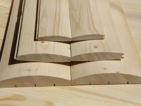 Блок хаус из сосны и ели 28 x 145 x 4000 мм, класс AB