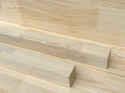Брус клееный из сосны 100 x 100 x 3000 мм, класс Экстра, под покраску